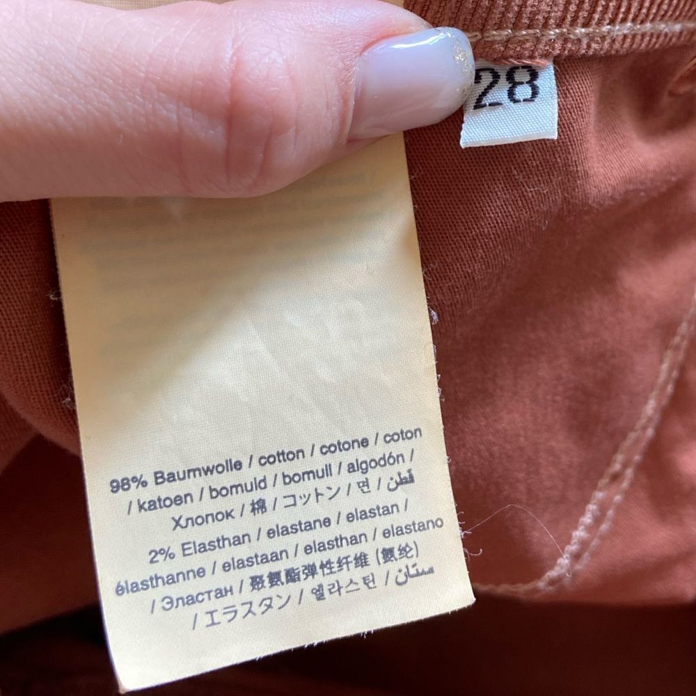 Closed Glow-Up Corduroy Orange Pants Wide Leg Size 28 - Picture 14 of 15